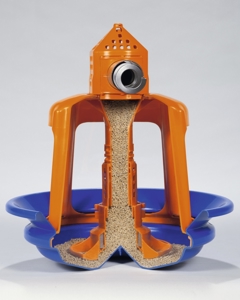 Feed pan cpl Gladiator dia 45 manually growing with collar